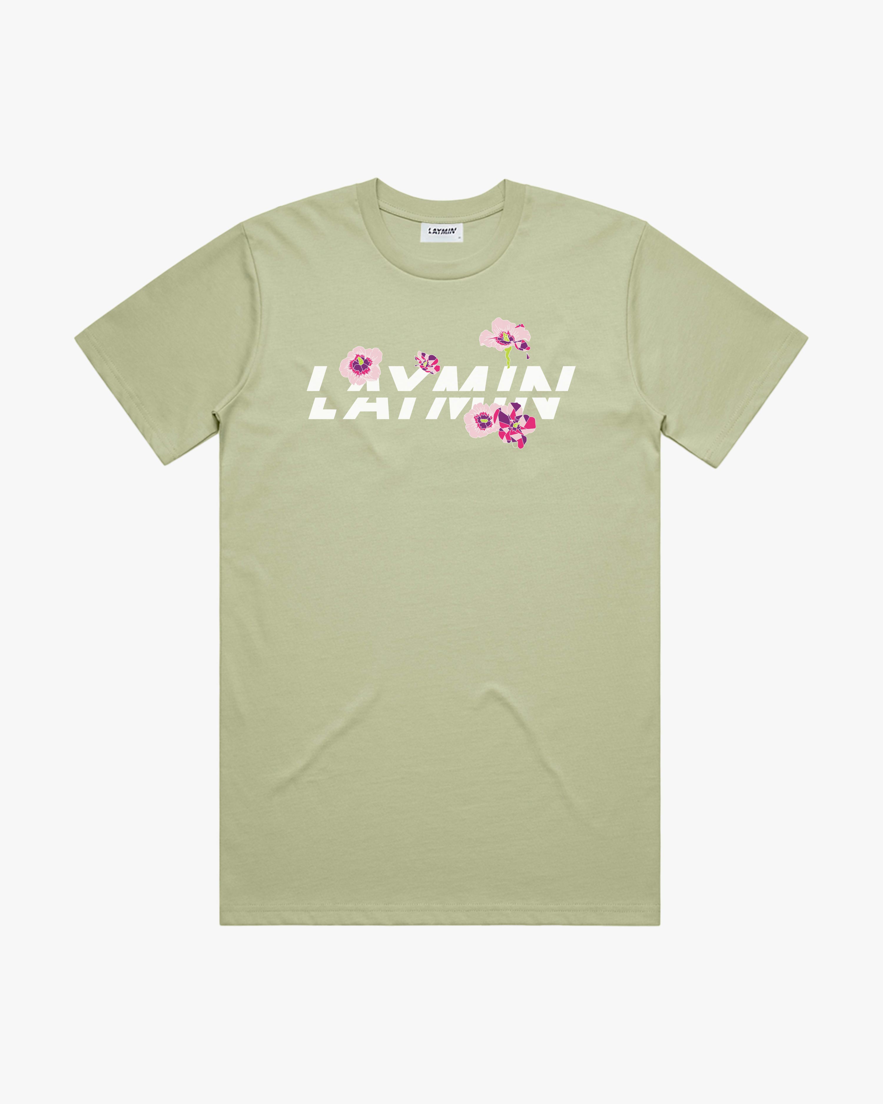 Shirt with Floral Print Pistachio Color main image 1