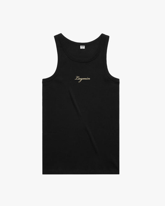 Script Singlet - Black