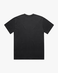Back of a blank black t-shirt