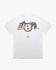 White tee back view mockup with graphic