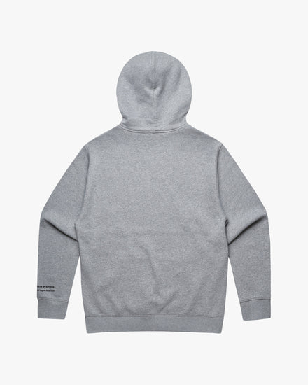 Hoodie graphic back, gray