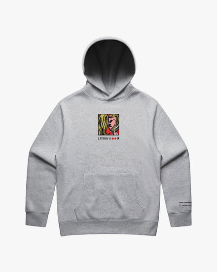 Hoodie graphic front, gray