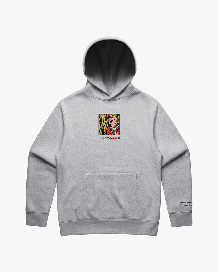 Hoodie graphic front, gray