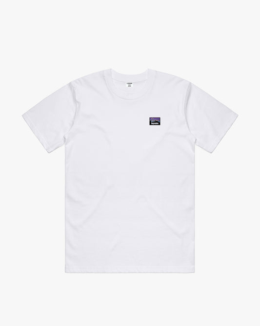 WHITE TEE FRONT EMBROIDERED