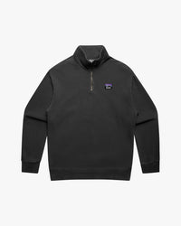 Lata Half Zip - Faded Black