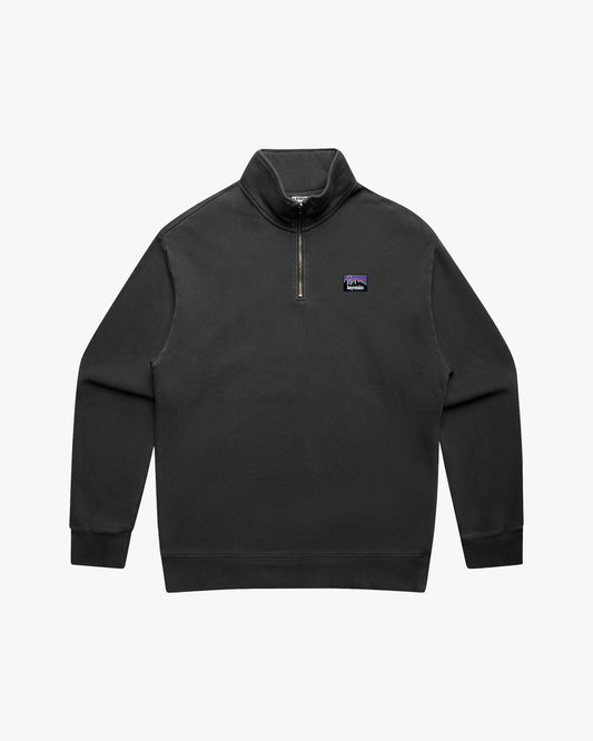 Lata Half Zip - Faded Black
