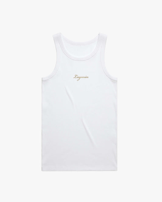 Script Singlet - White