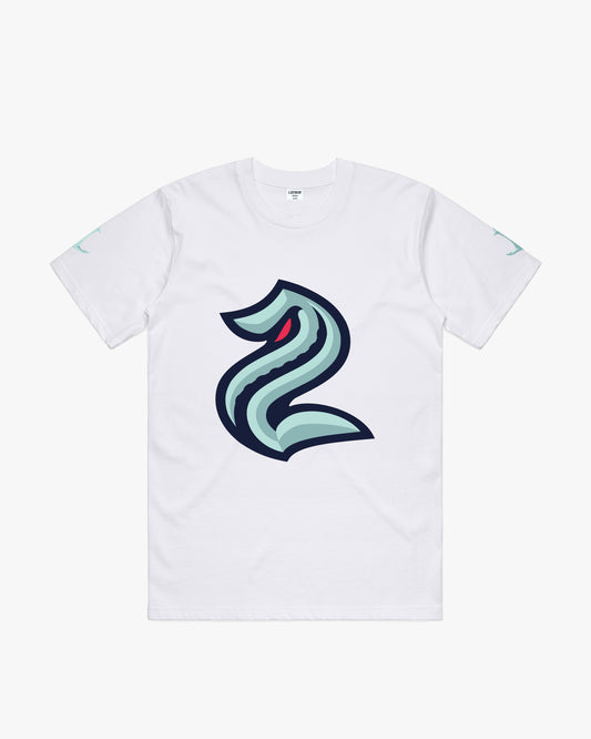 White tee kraken front