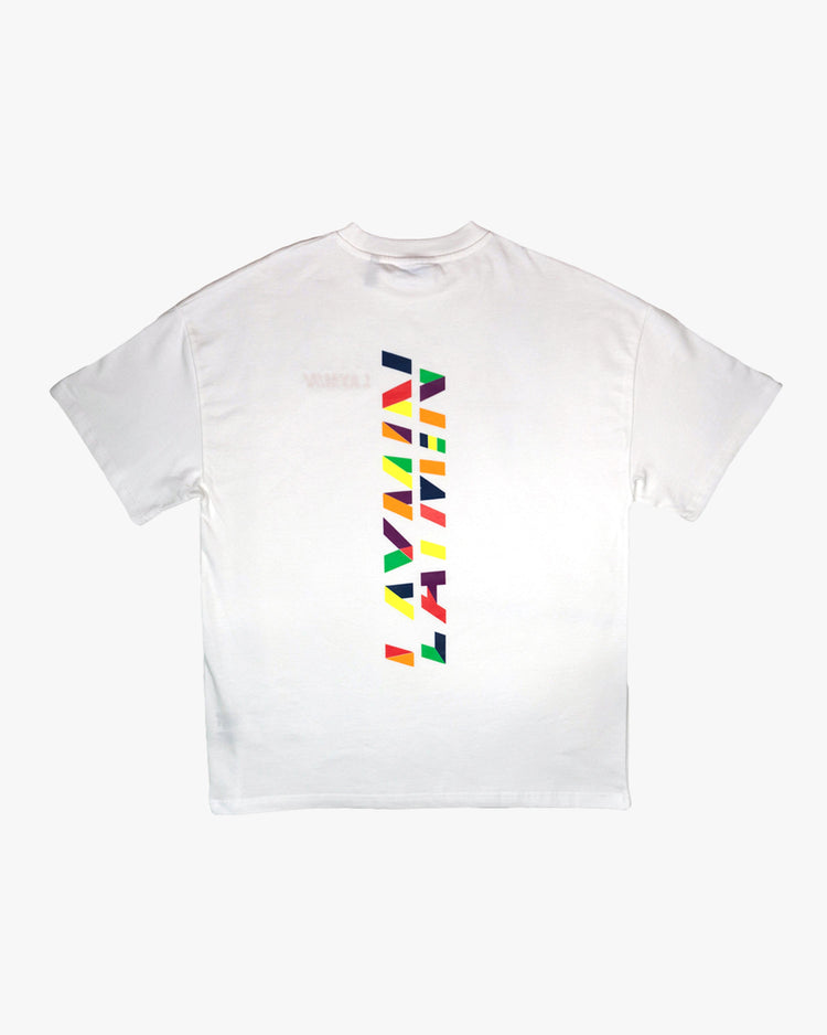 Block Tee - White