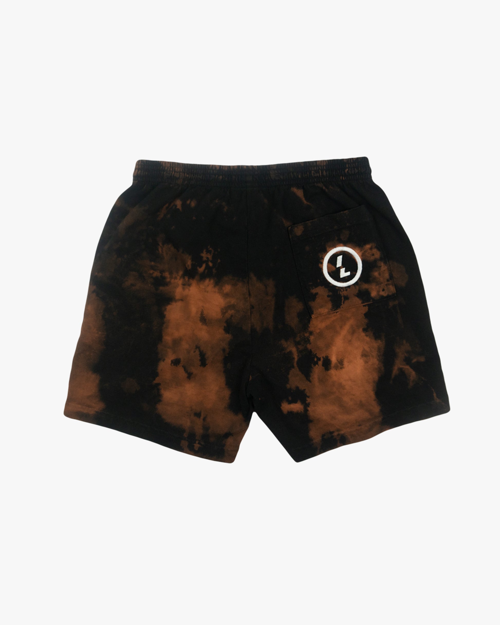 black sweatshort bleached