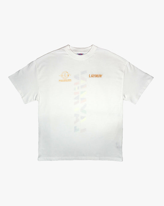 Block Tee - White