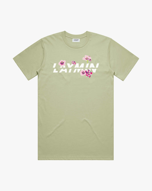 Flower Tee - Pistachio White