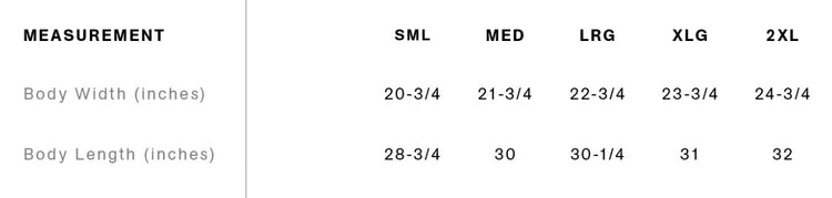 jacket size guide